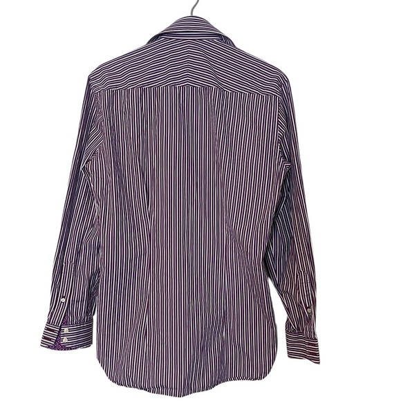 Ted Baker Endurance Ted’s Classic Fit Striped Floral Button Up Shirt Size 2 - Picture 3 of 15